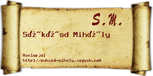 Sükösd Mihály névjegykártya